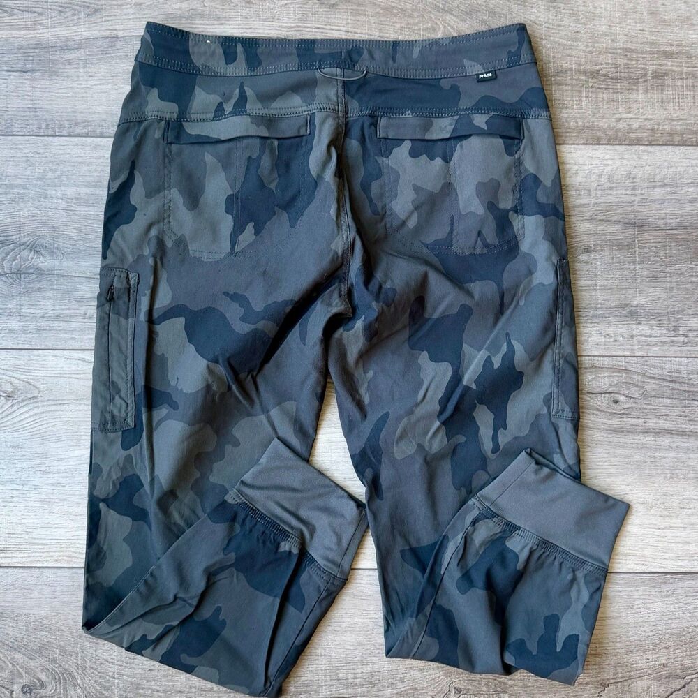 Prana Halle Jogger Outdoor Gray Camo Pant Standard Fit Womens 12 - Picture 2 of 7